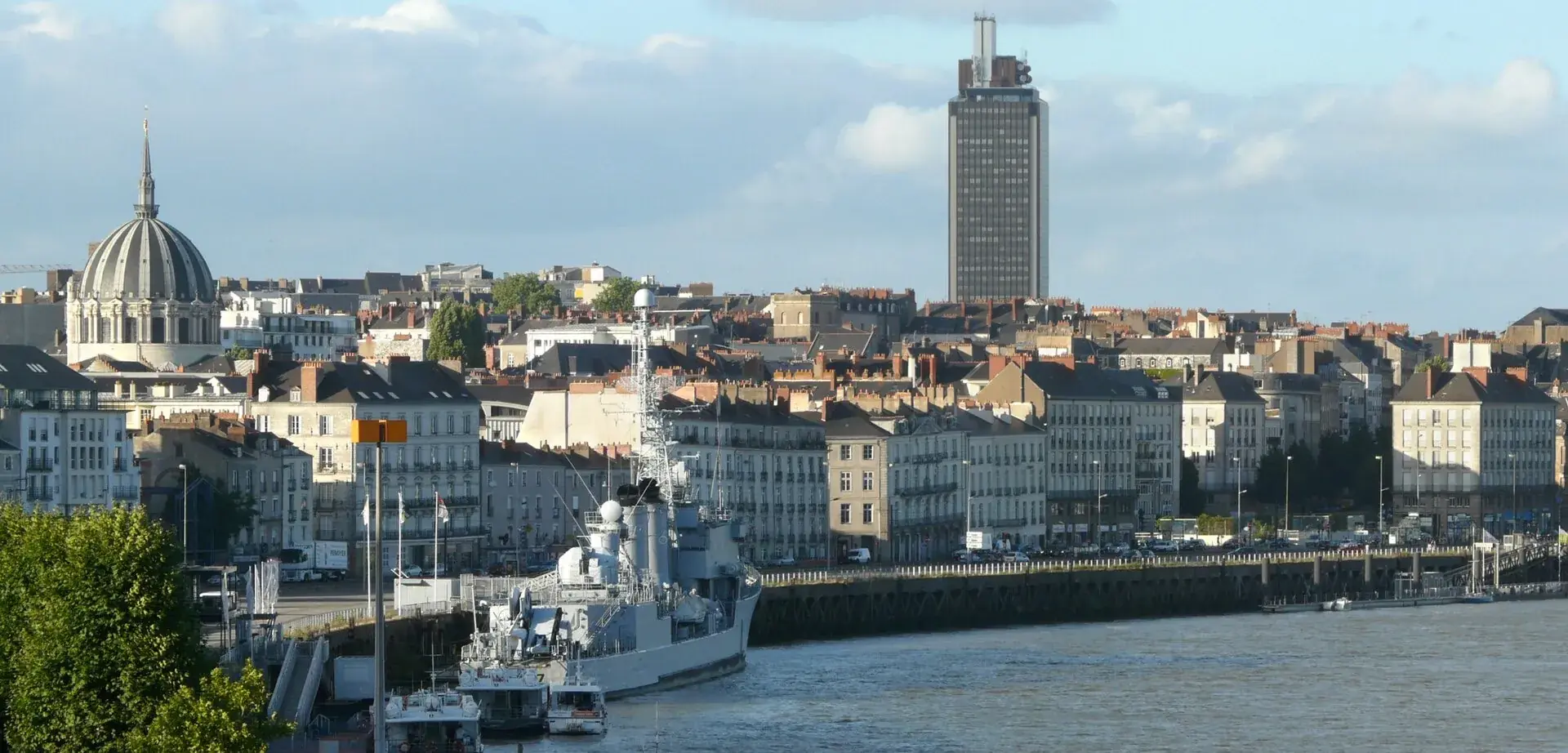 Panoramic view of Nantes from Sainte-Anne hill