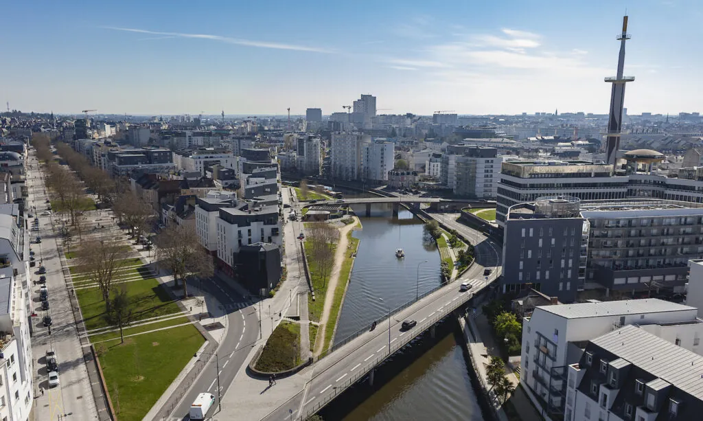 The quays along the Vilaine river in Rennes
